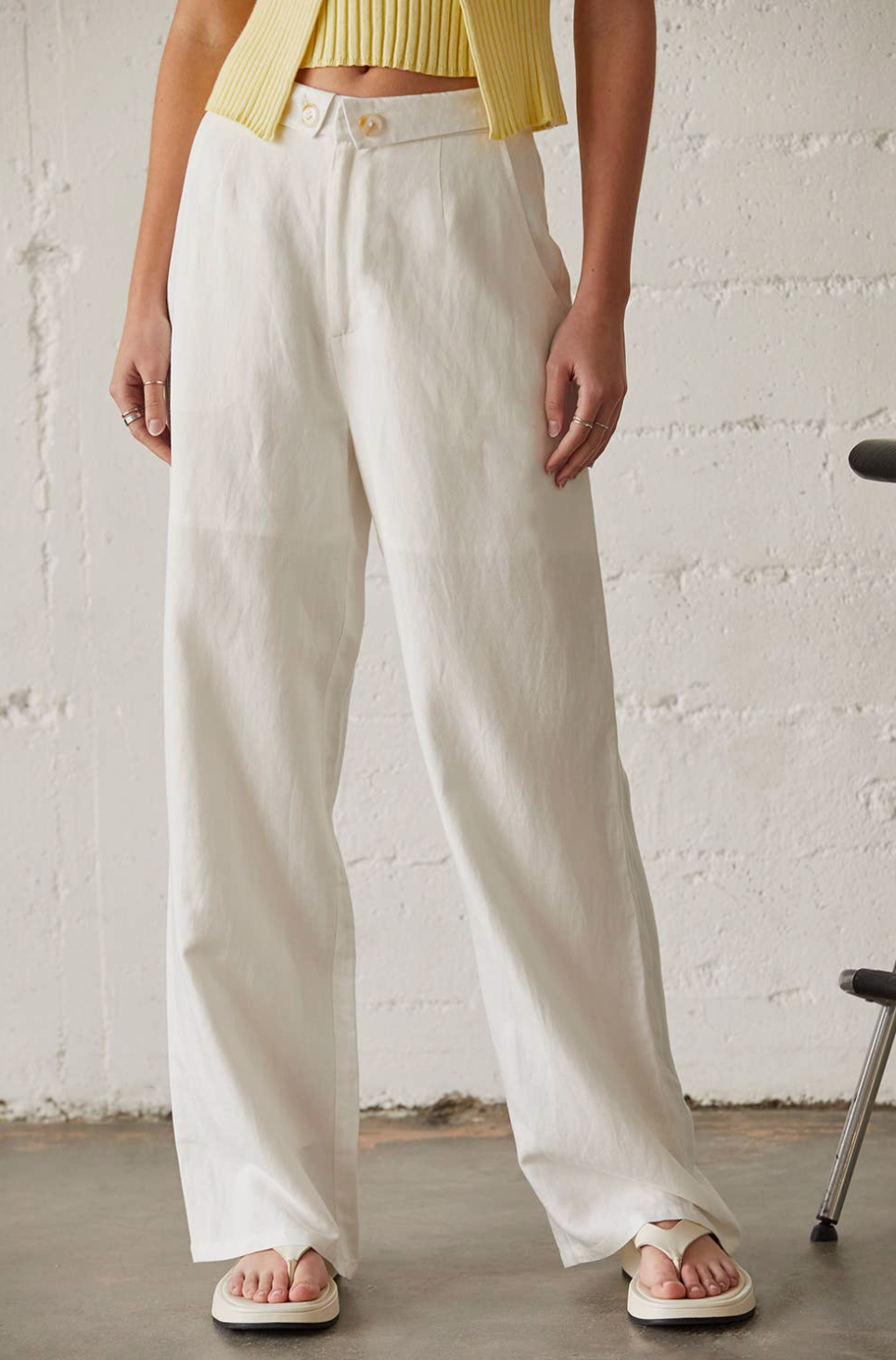 Jarrice Linen Fold-over Trousers