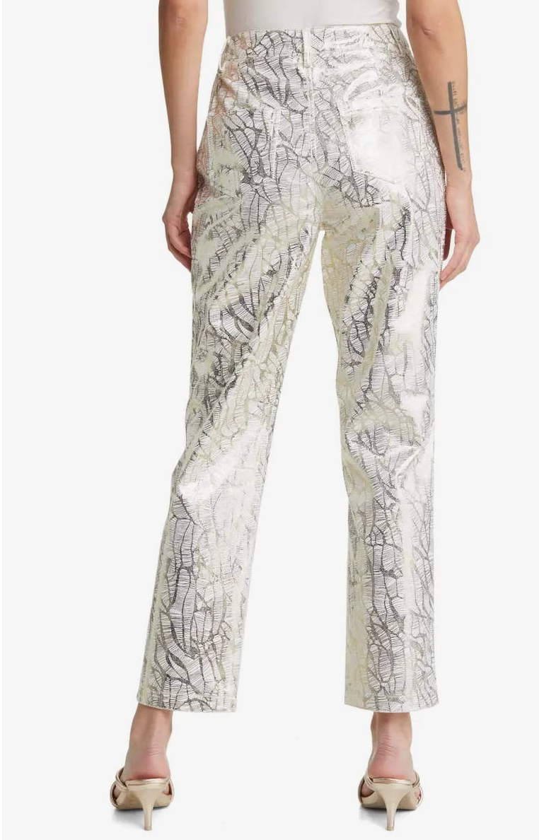 Lupe Printed Metallic Pants